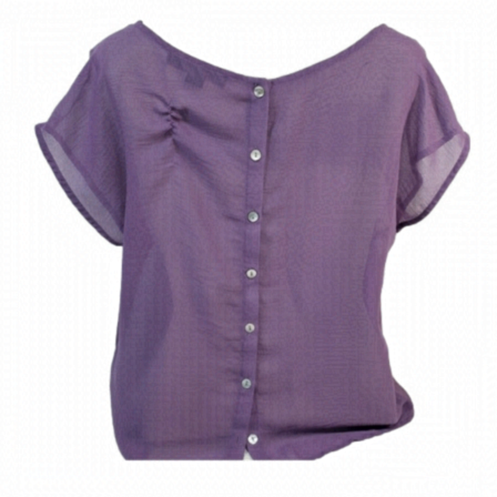 Forever 21 Purple Sheer Blouse